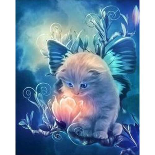New Arrivals 5D DIY Full Round Diamond Painting Cats & Flowers Cross Stitch 3D Embroidery Rhinestone Mosaic Home Decor Art Y665