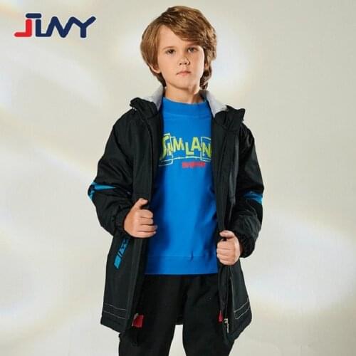 Autumn Winter Childrens Outwear Coat Kids Clothes Thiecken Hooded Long Warm Jacket For Boys Teens Cotton Padded Windbreaker