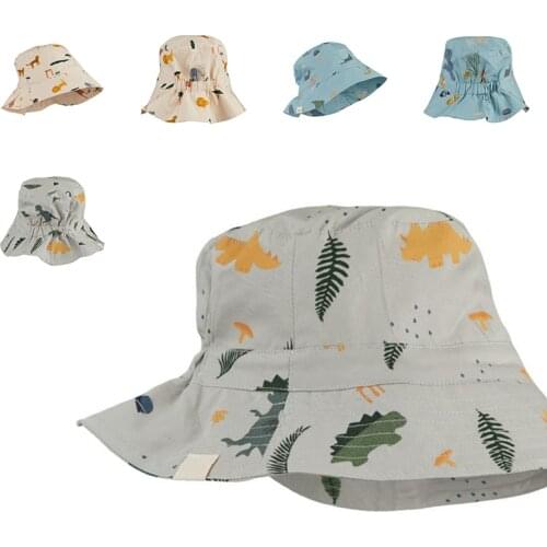 Children Bucket Hat Baby Printing Cap for Boys Girls Outdoor Beach Hats Toddler Camping Fishing Sun Caps Kids Casual Panama Hat