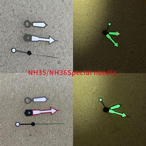 Suitable for NH35 NH36 Movement Watch Pointer Green Luminous Three-Needle Watch Accessories