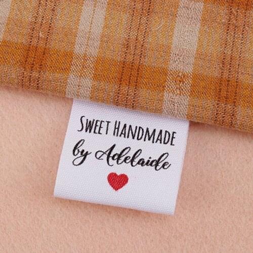 Custom Labels, Sewing, Logo Tags, 30mm x 70mm, Fabric, Washable, Name, 100% Cotton, Handmade Items (MD5156)