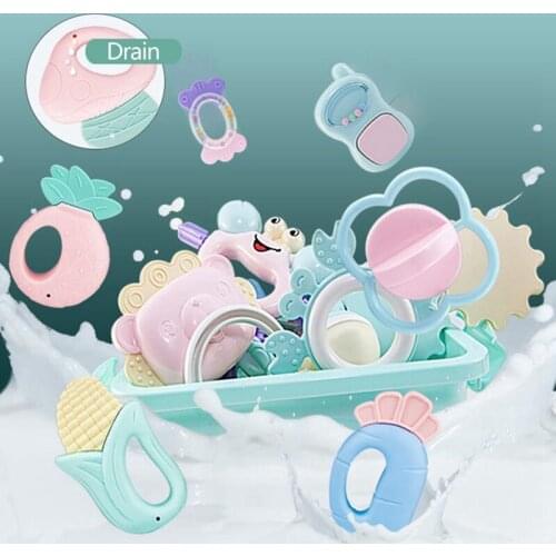 6/8/14 Pcs Newborn Baby 0- 12 Months Teether Toys Baby Toys Hand Hold Jingle Shaking Bell Hand Shake Bell Ring Baby Rattles Toys