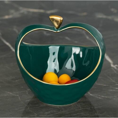 Modern Simple Light Luxury Ceramic Fruit Bowl Jewelry Tray Phnom Penh Storage Bowl Soft Decoration