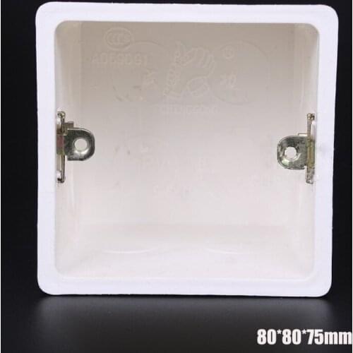 10pcs Type 86 Wall Wiring Bottom Box 75mm Concealed Wall Mount Switch Box PVC Junction Box Flame Retardant