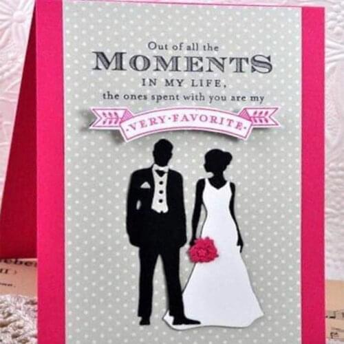 Bride and Bridegroom Cutting Dies Carbon Steel Stencils for DIY Scrapbooking Paper Cards Embossing album Craft Cut Die