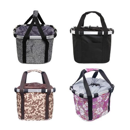 Bicycle Bags Panniers Detachable Bicycle Front Cycle Canvas Basket For Scooter And Bicycle Carrier Shopping Bag Pet pretty good