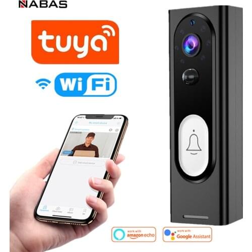 NABAS Tuya 1080P Video Doorbell Camera WiFi Wireless Doorbell Smart Home Door Bell Camera Outdoor Video Intercom Two Way Audio