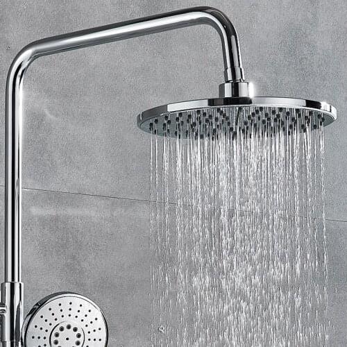 Vidric Vidric Chrome Thermostatic Shower Mixer Faucet Rainfall Shower Dual Handles Thermostaic Mixing Valve Bathroom Shower Syst