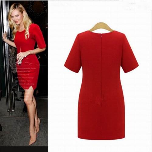 Black Spring Red Summer Dress Women Plus Size Slim Fashion Sexy High Quality Ladys Clothing Free Shipping