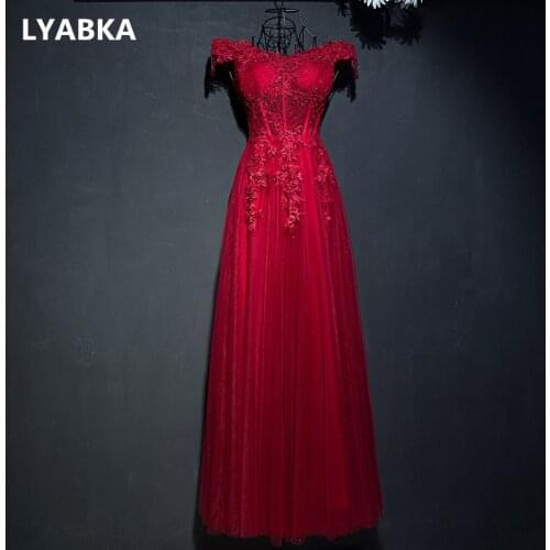 Vestido High Quality Sweetheart Evening Dress Prom Gown New Fashion Burgundy Evening Dresses Long Dress 2019 Vestido De Festa