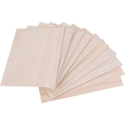 10Pcs Balsa Wood Sheets Wooden Plate 150*100*2mm For House Ship Craft Model DIY