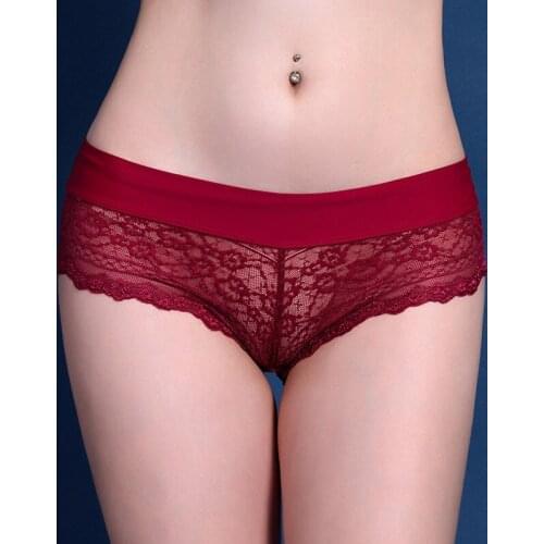 6pcs/lot Soft Womens Sexy Lace Panties Thongs G Strings Seamless Underwear Women Panty Briefs Bikini Cotton Crotch Panties