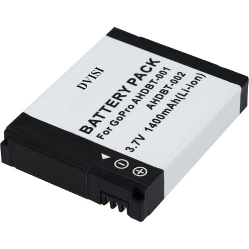 3.7V 1.4Ah AHDBT-001 AHDBT 001 AHDBT-002 Battery for GoPro Go Pro HD Hero1 Hero2 Motorsports Surf Outdoor 960 1080P Edition