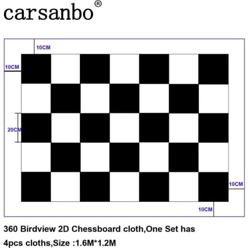 Carsanbo 4pcs One Set Fabrics Car Camera Calibration Cloth for 360 Degree Surround Bird View System Debugging Clothes Nonwoven