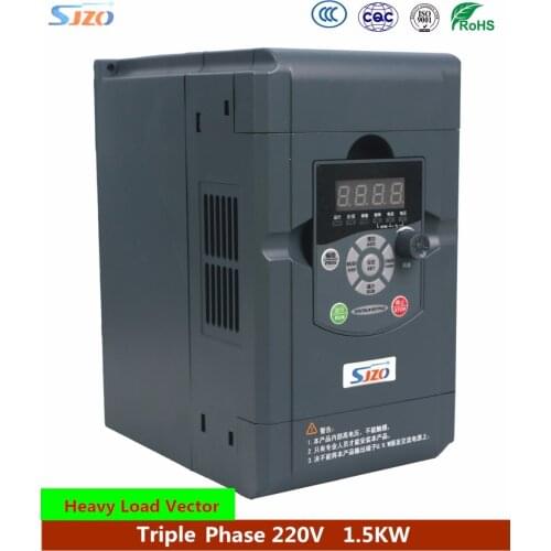 SJZO 511 Series 1.5KW AC Drive 3 Phase Vector Control Variable VFD Frequency Inverter For Water Pump Industrial Washing Machine