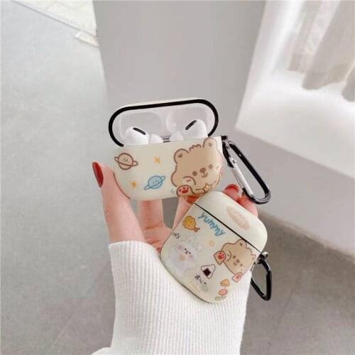 Case for AirPods 1 2 Protective Sleeve Rabbit Bear Pattern Shell for AirPods Pro Wireless Bluetooth Headset Silicone Soft Shell