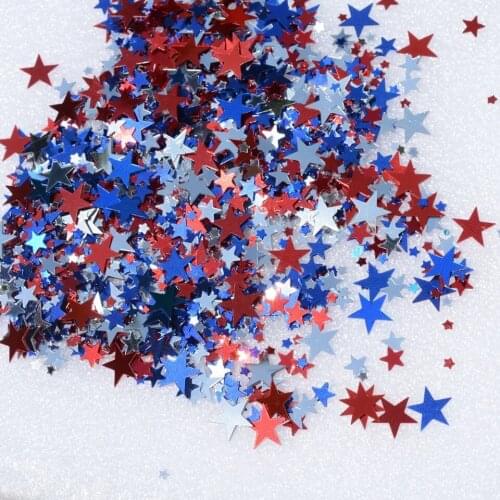 Flag colors of the United States/15 grams Sequins PVC Flat for DIY Card Making Craft Color Collection