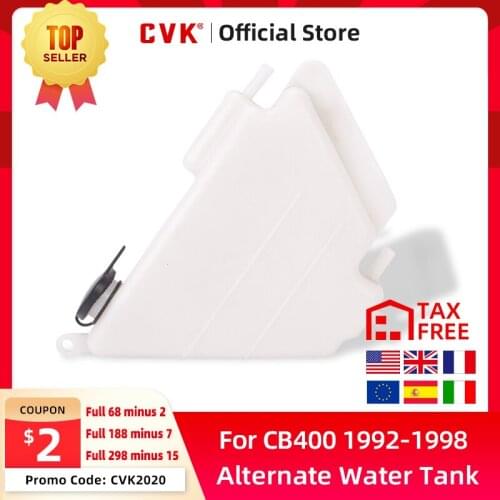 CVK white Plastic Alternate Radiator Auxiliary tank standby Water tank For Honda CB400 VTEC Motorcycle Accessories