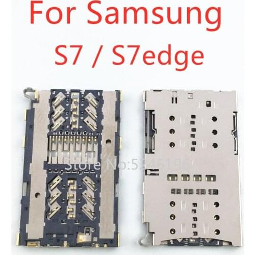 For Samsung Galaxy S7 G930F G930U S7edge G935F G935U Sim Card Reader Tray Micro SD Memory Card Holder Slot Flex Cable Repair