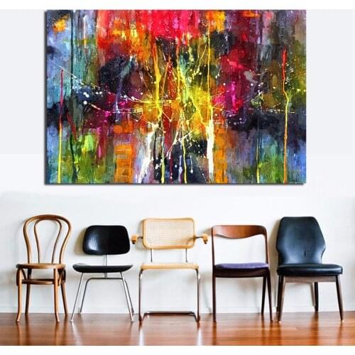 Home Decor handPainted On Canvas Abstract Painting Modern Wall Art Picture For Living Room No Frame