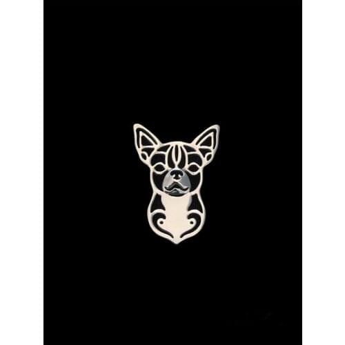 New Design Classic Animal Chihuahua Dog Broche Gold Silver Color Designer Brooch For Men Overwatch Gift For Friend Father