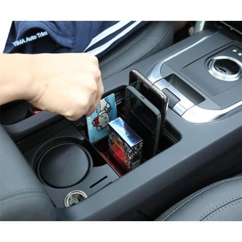 Lapetus Center Control Container Storage Multifunction Box Phone Tray Accessory Kit For Land Rover Discovery Sport 2015 - 2019