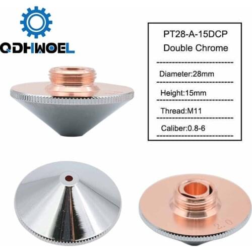 Laser Nozzle Single Double Layer Dia.28mm Caliber 0.8 - 6.0 P0591-571-0001 for Precitec WSX FIBER Laser Cutting Head