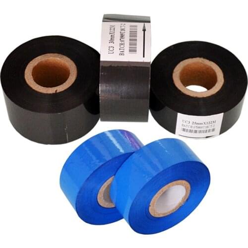 Black Width 35mm length 120M ribbon jumbo roll for packing plastic bags