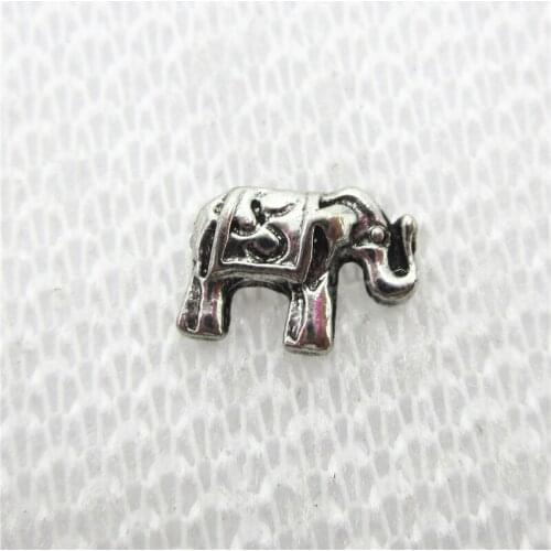 Hot Selling 20pcs/lot Elephant Animals Floating Charms Living Glass Memory Lockets Floating Charms DIY Jewelry Accessory