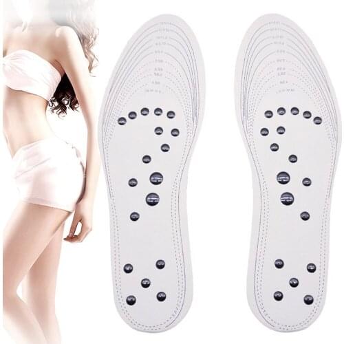 18 magnets Magnetic Therapy Massage Insoles Unisex Foot Acupressure Shoe Pads Therapy Slimming Insoles for Weight Loss