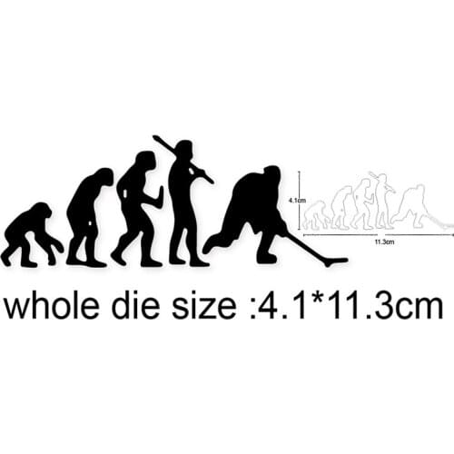 Evolution playing Hockey Metal Cutting Dies Stencils Diy Scrapbooking dies Cards Paper Embossing Dies Cuts Craft Dies New 2020