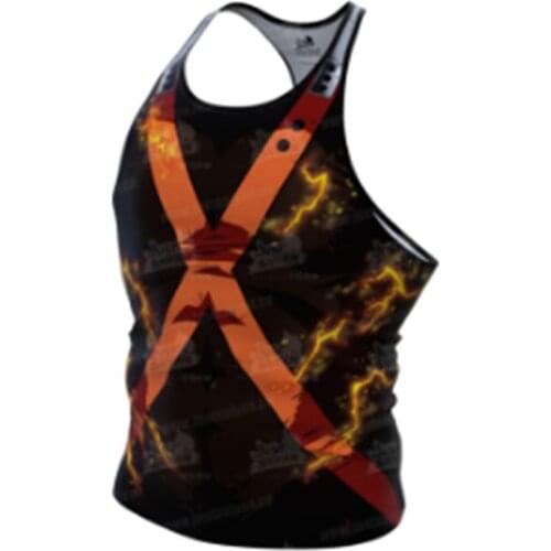 2021 Summer New Mens Vest 3D Cartoons Printing Compression Tights Men Running Fitness Sports Jerseys