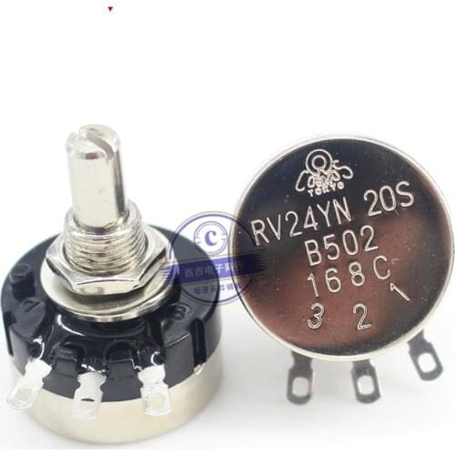 1 Piece RV24YN 20S Single-Turn Carbon Film Potentiometer RV24YN20S B501 B102 B202 B302 B502 B103 B203 B503 B104 B204 B254 B504