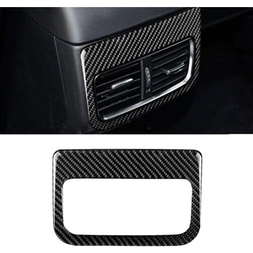 For Mazda CX-5 CX5 2017 2018 Carbon Fiber Car Armrest Box Rear Air Vent Outlet Cover Decor Trim