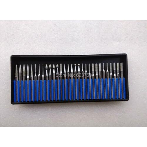 RZZ Dremel Rotary Tool Drill Bit Diamond Burrs Bur Bit Diamond Mounted Point Set Free Ship Good Quality