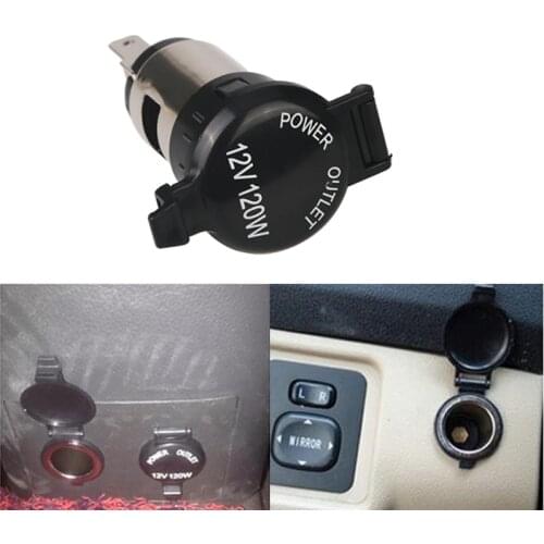 Black 120W 12V car Cigarette Lighter Power Socket Plug Outlet Parts for Car Motorcycle Motorbike Truck 2017