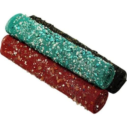 Crushed stone beads mixed color hot melt adhesive mesh drill glass double tip rhinestone plastic mesh clothing accessories