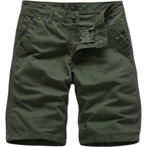 Casual Shorts For Men Casual Men Shorts Solid Color Multi Pockets Mid Rise Knee-length Straight Trousers for Work Casual Shorts