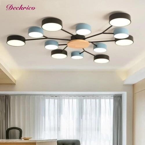 Modern Nordic Style Creative Macaron Lamp For Living Room Simple Shape Led Ceiling Lighting Fixtures For Home Hanging Lamp