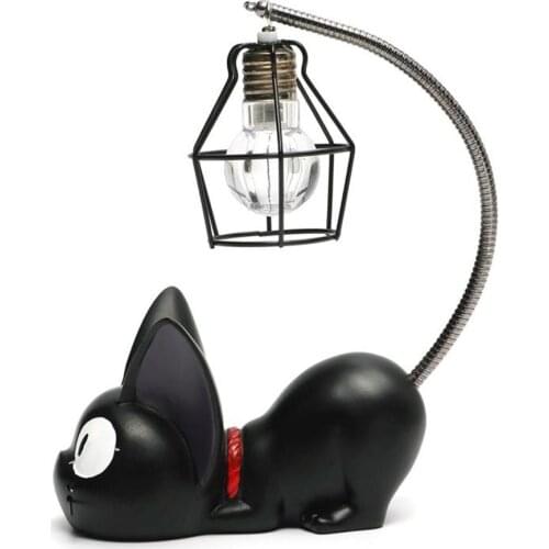 New LED Night Lamp Creative Resin Cat Animal Night Lamp Ornaments Home Decoration Kitty Table Lamp Childrens Cartoon Room Lamp