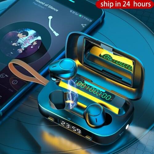 TWS Bluetooth 5.1 Earphones Wireless Headphones 2000mAh Charging 9D Stereo Sports Waterproof Earbuds Headsets With Microphone