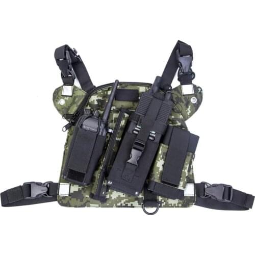 Universal Radio Chest Bag Camouflage Chest Harness Front Pack Portable Pouch With Storage Package Pockets Vest Rig Perfect