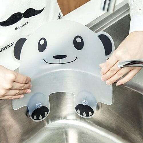 Wash Basin Sink Water Splash Suction Cup Flap Splatter Guard Waterproof Panda Designed Water Splash Sucker Sink Flap Accessiors
