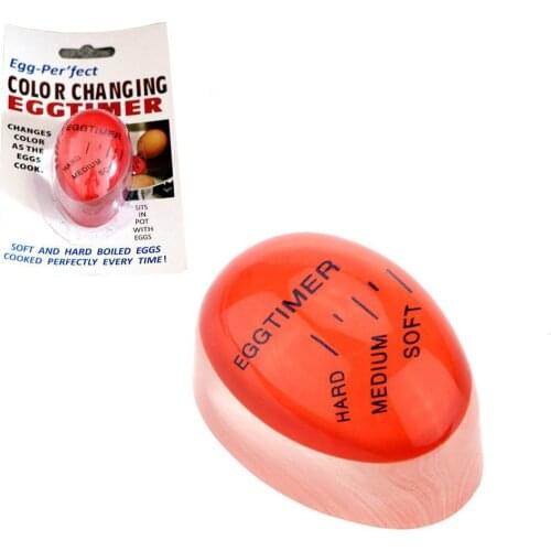 1pcs Beep Eggs Color Changing Timer Yummy Soft Hard Boiled Eggs Cooking Kitchen Eco-Friendly Resin Egg Timer Red timer tools