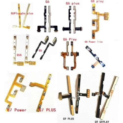 10Pcs Power Switch On/Off Button Volume Side Key Button Flex Cable For Moto G5 G5S G6 G7 G8 G9 Plus Play Power Lite