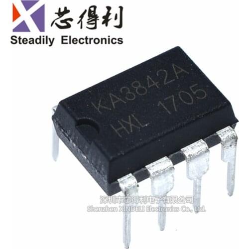 10pcs/lot Ka3842an Ka3842 Current Mode PWM Pulse Width Modulation Controller Dip-8