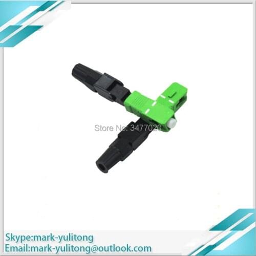 100 pieces. FTTH SC APC singlemode fiber optic SC APC Quick connector SC ftth fiber optic connector sc fast connector free shipp