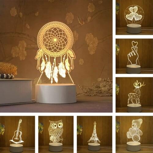 3D Childrens night Light for Bedroom Bedside Party Wedding Decoration Manga Bear Love Room Decor Led Lamp Couple Holiday Gift