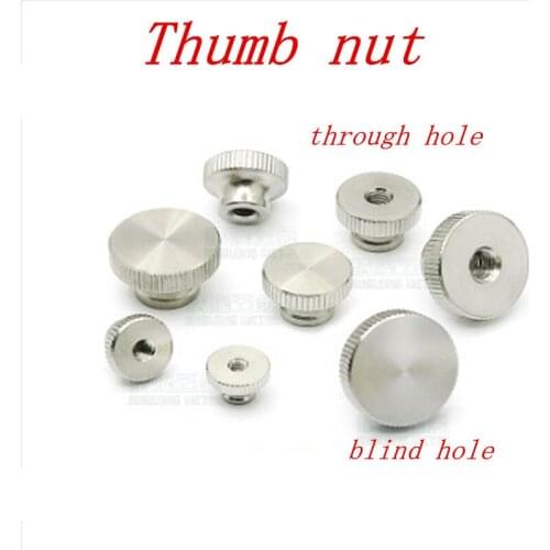 5-10pcs/lot m3 m4 m5 m6 303 Stainless Steel GB806 High Head Knurled Thumb Nut blind hole nuts Advertising decorative nail