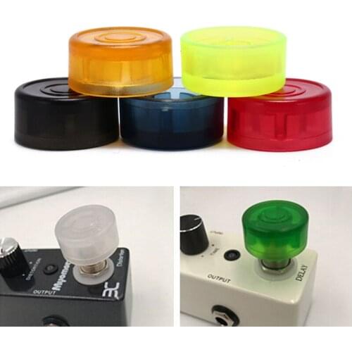 5pcs Guitar Effect Pedal Foot Nail Cap Candy Color Foot Switch Toppers Knob Plastic Bumpers Footswitch Protector Accessories
